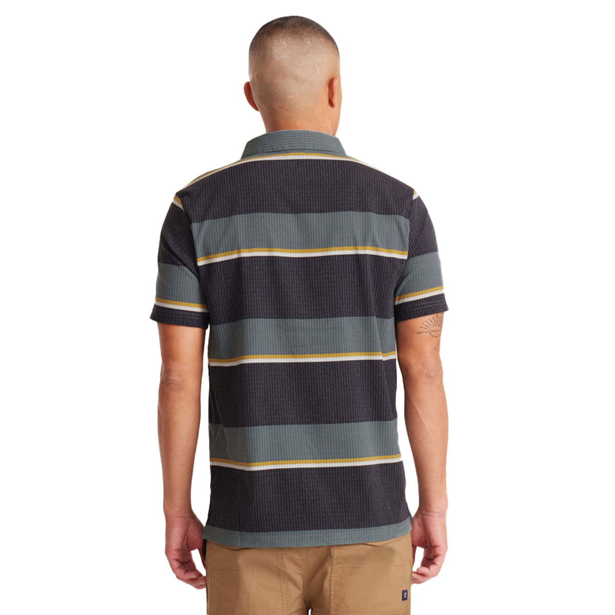 Roark Bless Up Polo Shirt - Forest Stripe image 3