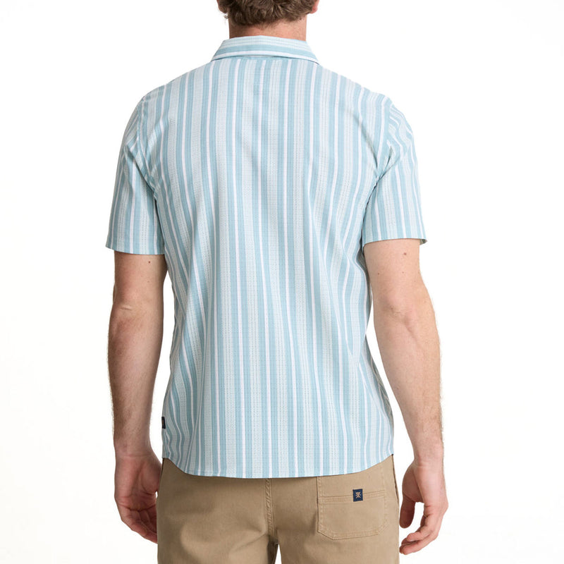 Roark Bless Up Shirt - Stripe Dusty Blue