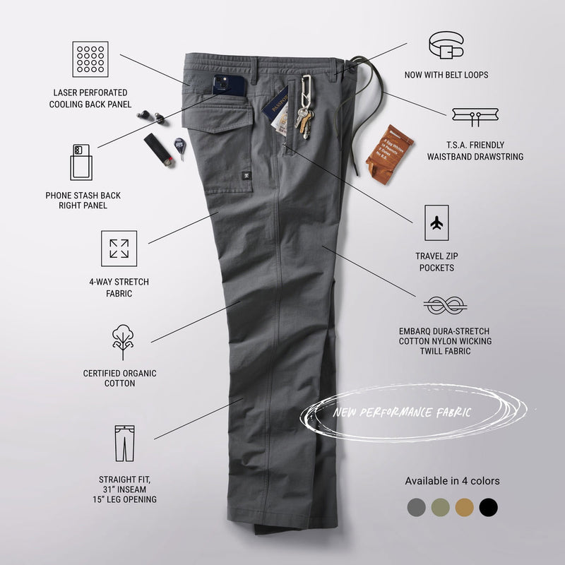 Roark Layover Pro Traveler Pants - Charcoal