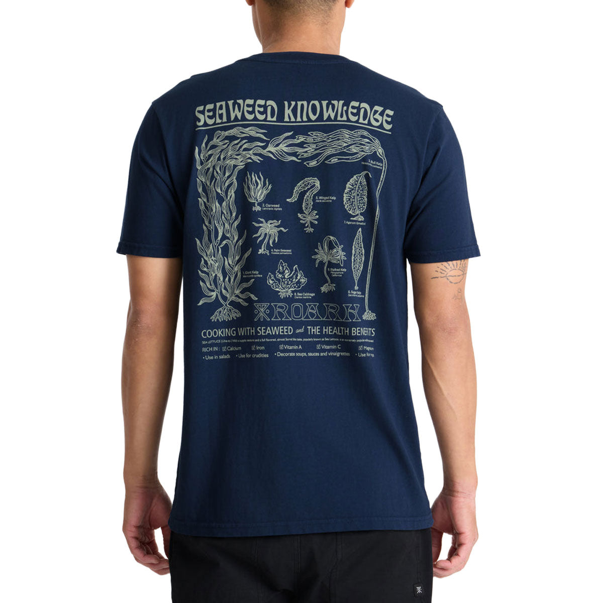 Roark Seaweed Knowledge T-Shirt - Navy image 6