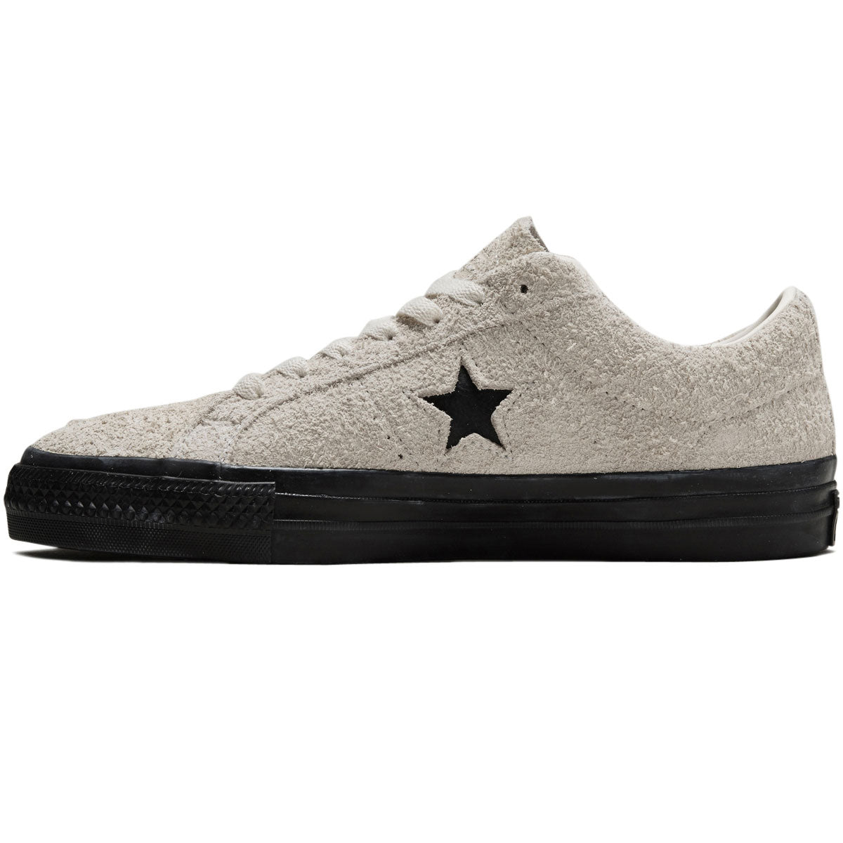 Converse One Star Pro Shaggy Suede Shoes - Egret/Egret/Black CCS