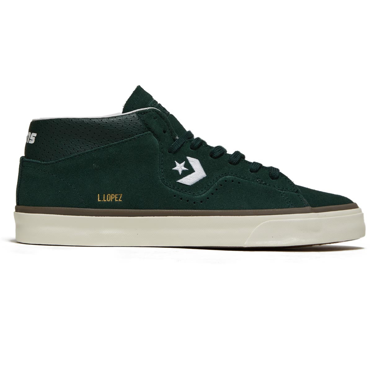 Converse Louie Lopez Pro Mid Shoes - Deep Emerald/White/Egret image 1