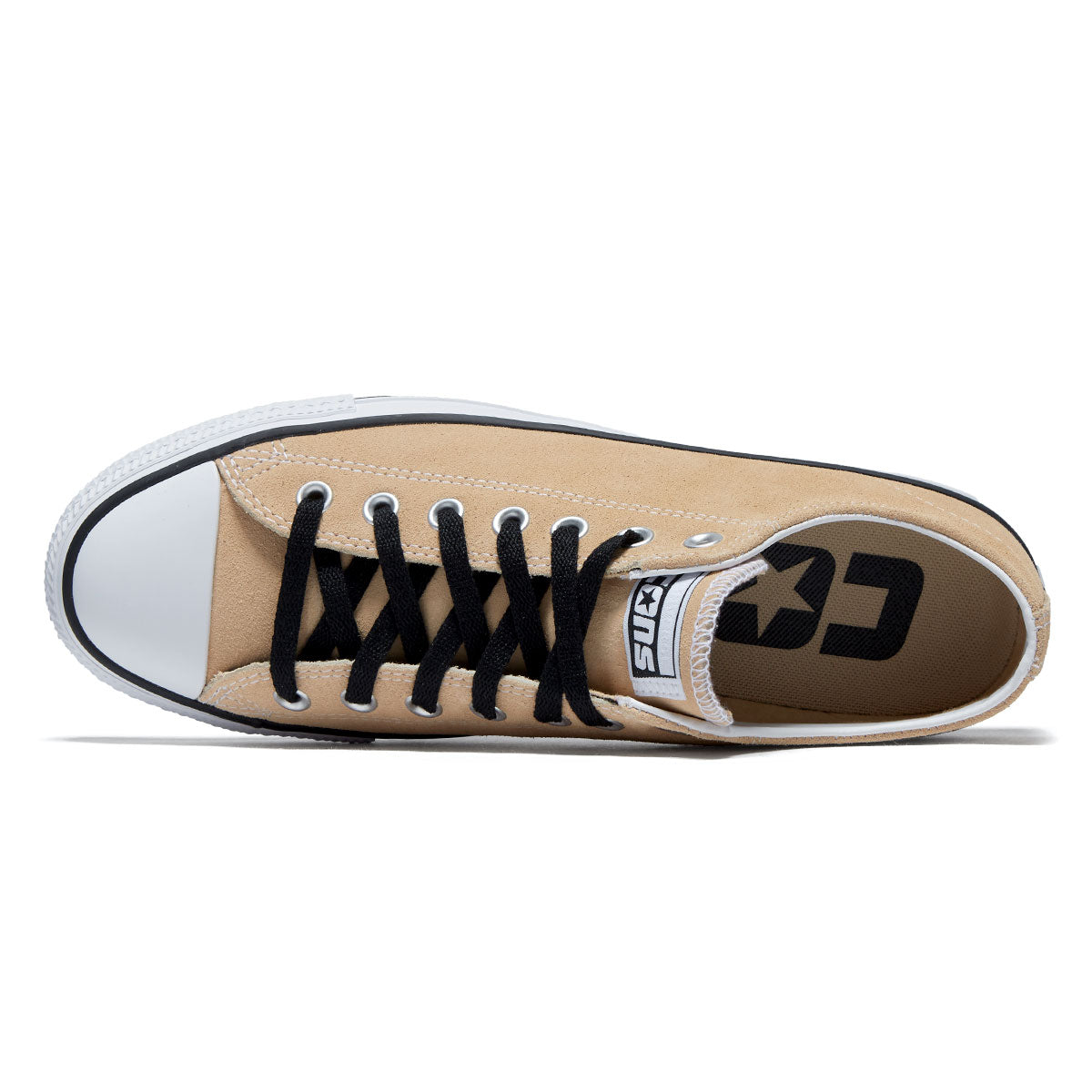 Converse Chuck Taylor All Star Pro Suede Ox Shoes - Coastal Dune/White/Black image 3