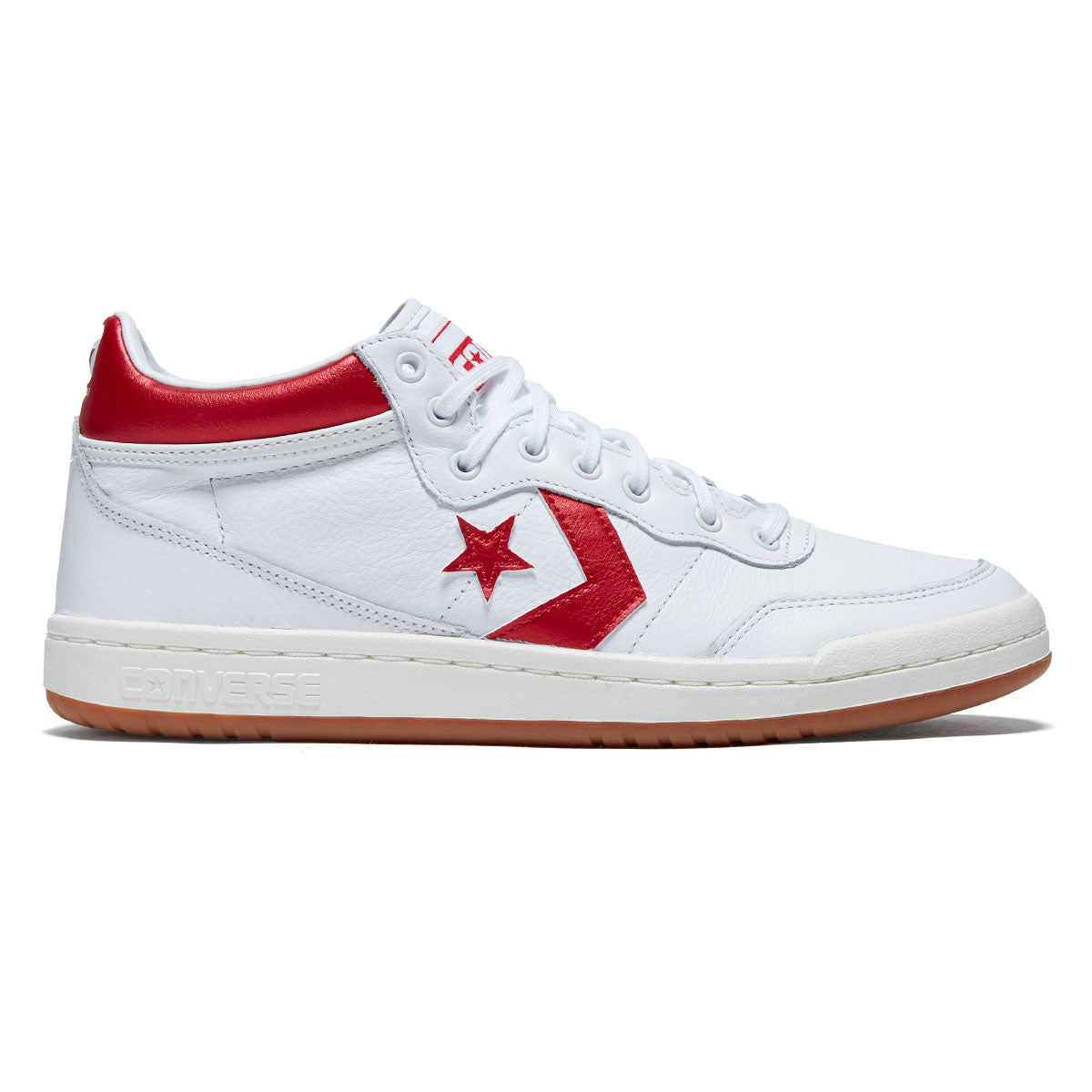Converse Fastbreak Pro Mid Shoes - White/Red/Egret image 1