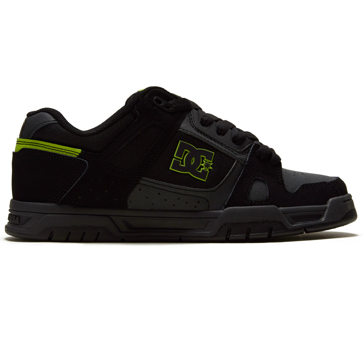 DC Stag Shoes - Black/Lime Green image 1