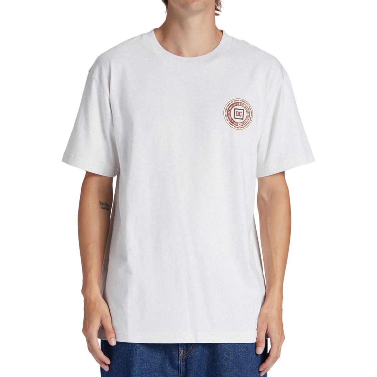 DC Old Head Hss T-Shirt - Snow Heather image 3