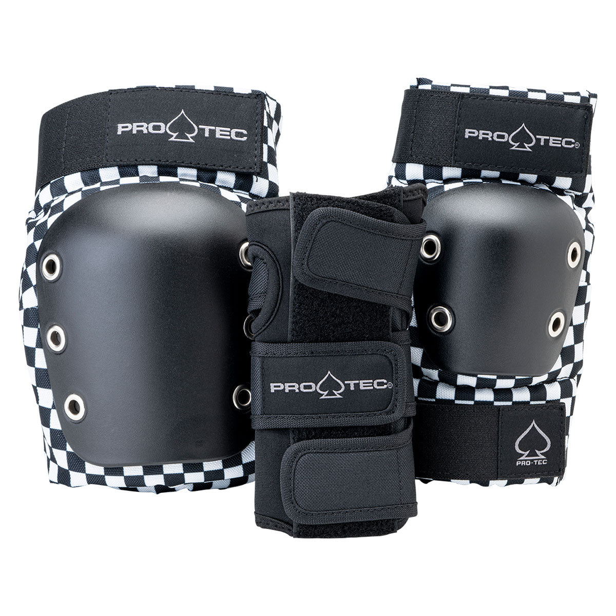 Pro-Tec Street Adult 3 Pack Open Back Set of Pads - Checker image 1