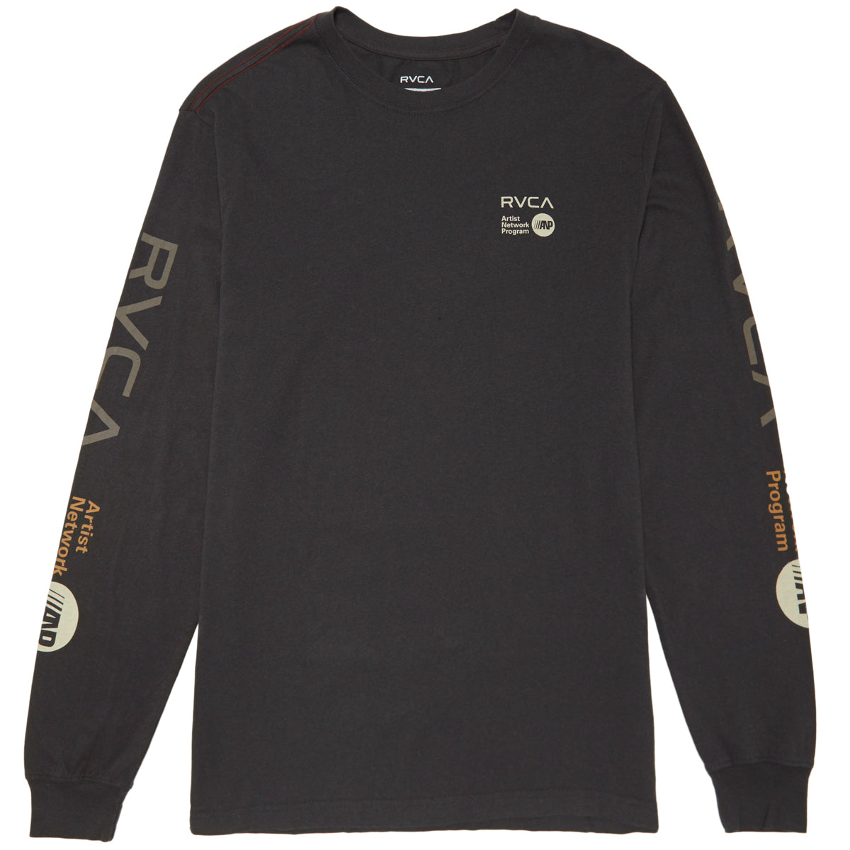 RVCA Anp Long Sleeve 2023 T-Shirt - Black/Brown image 1