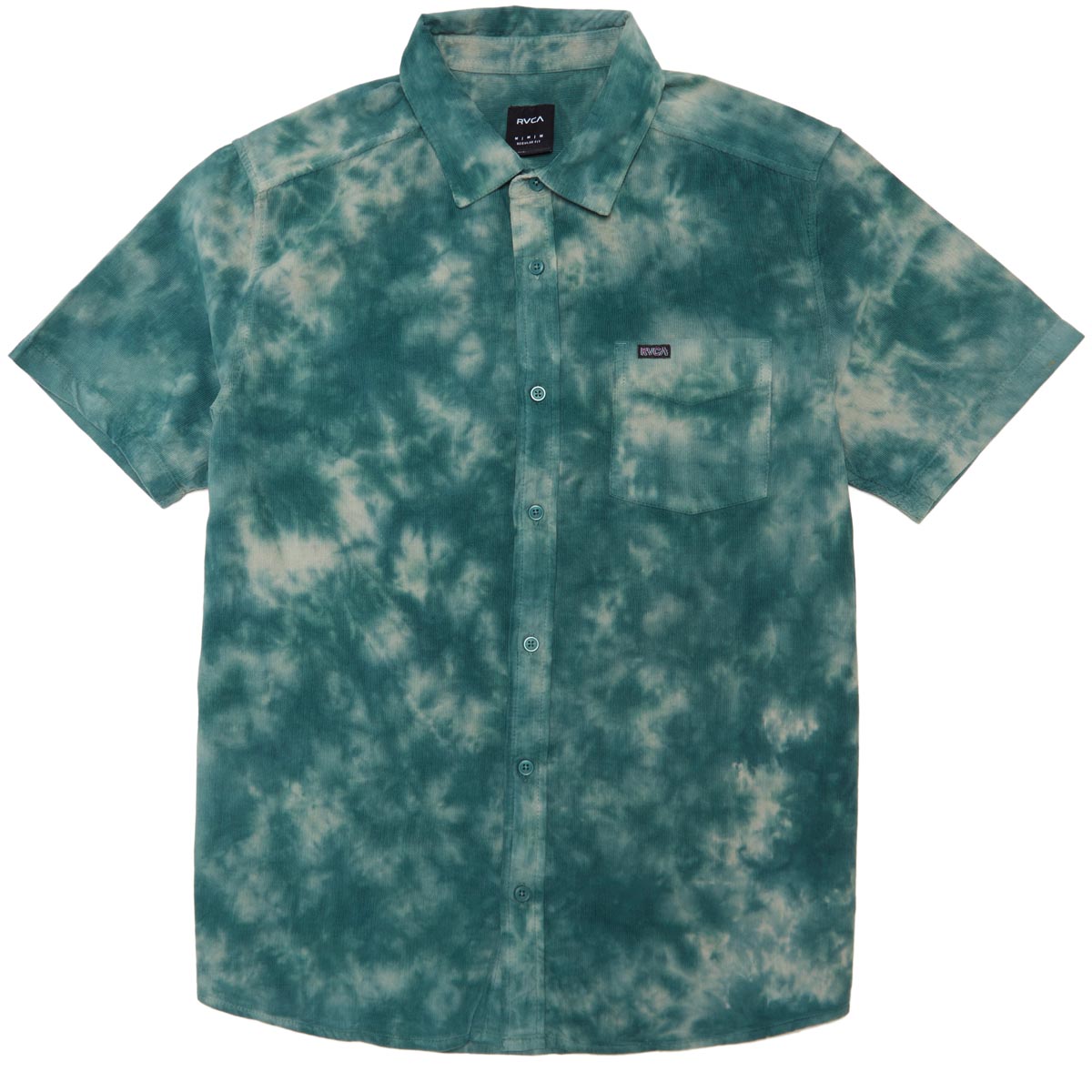 RVCA Bleach Cord Shirt - Emerald Green image 1