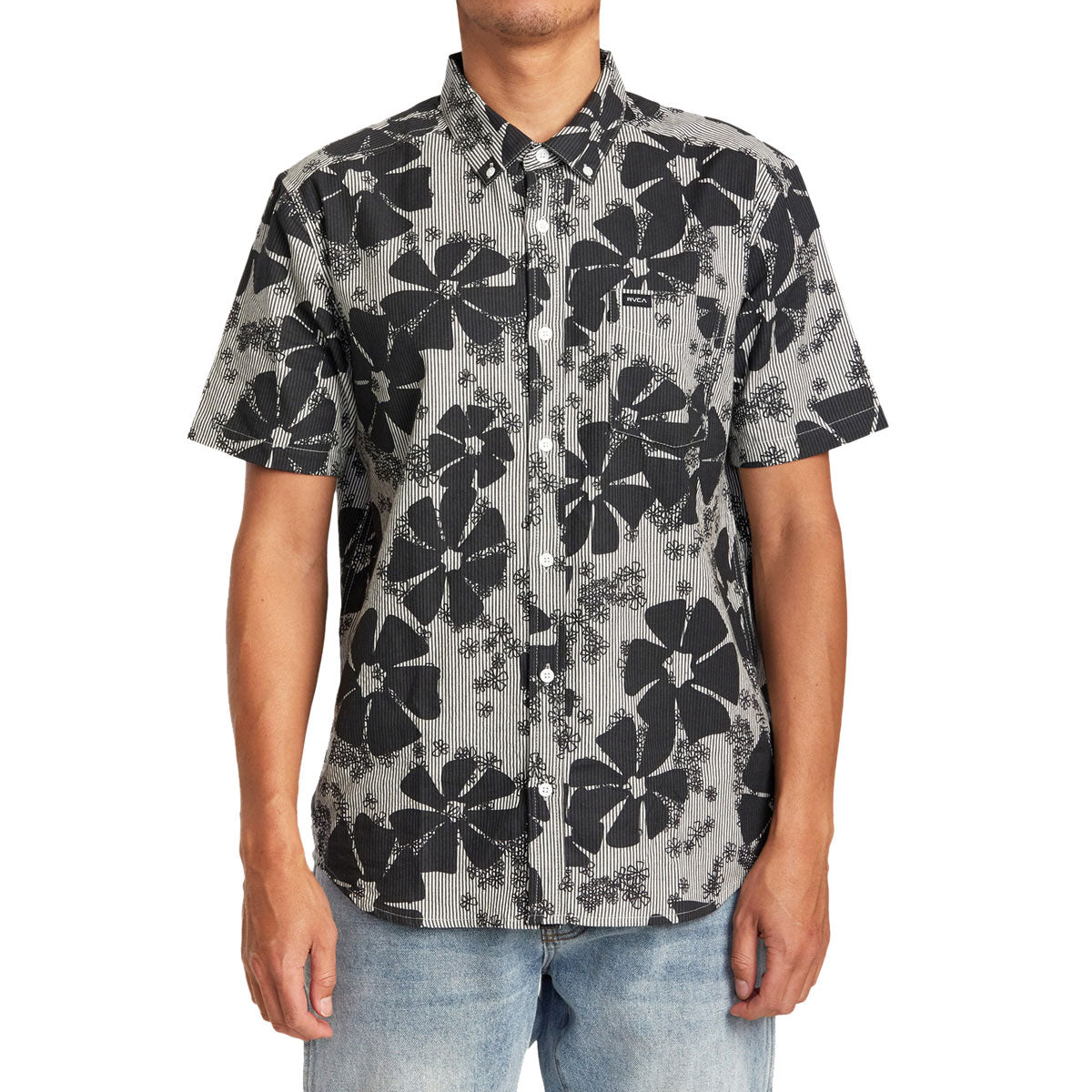 RVCA Yoyogi Seersucker Shirt - Black image 1