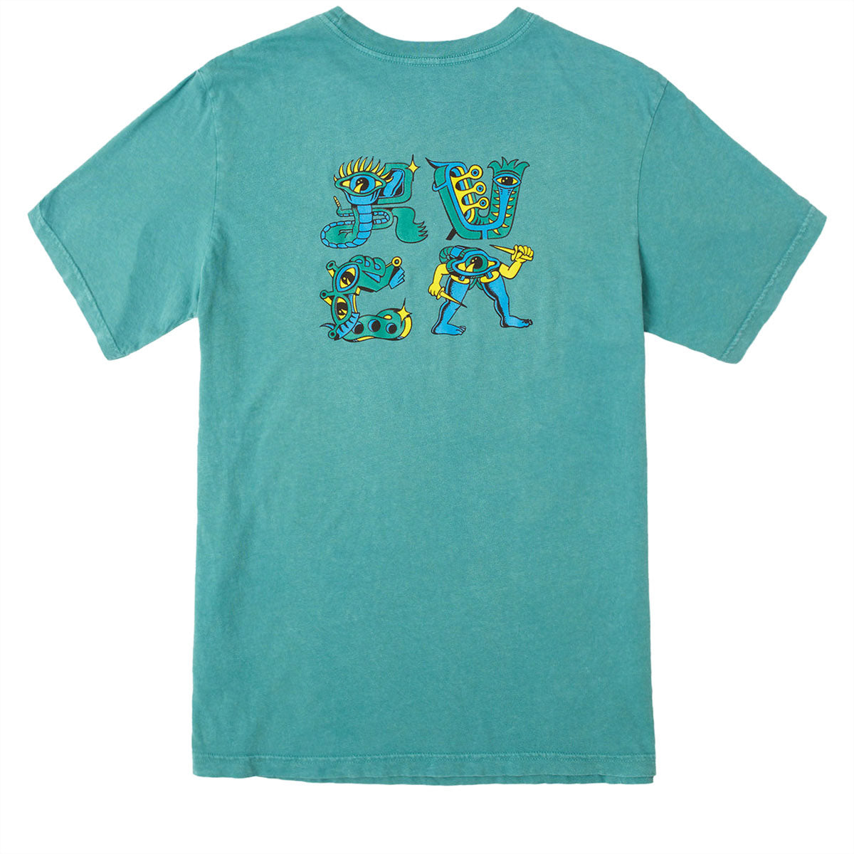 RVCA Dmote Creeps T-Shirt - Teal Sunwash image 2