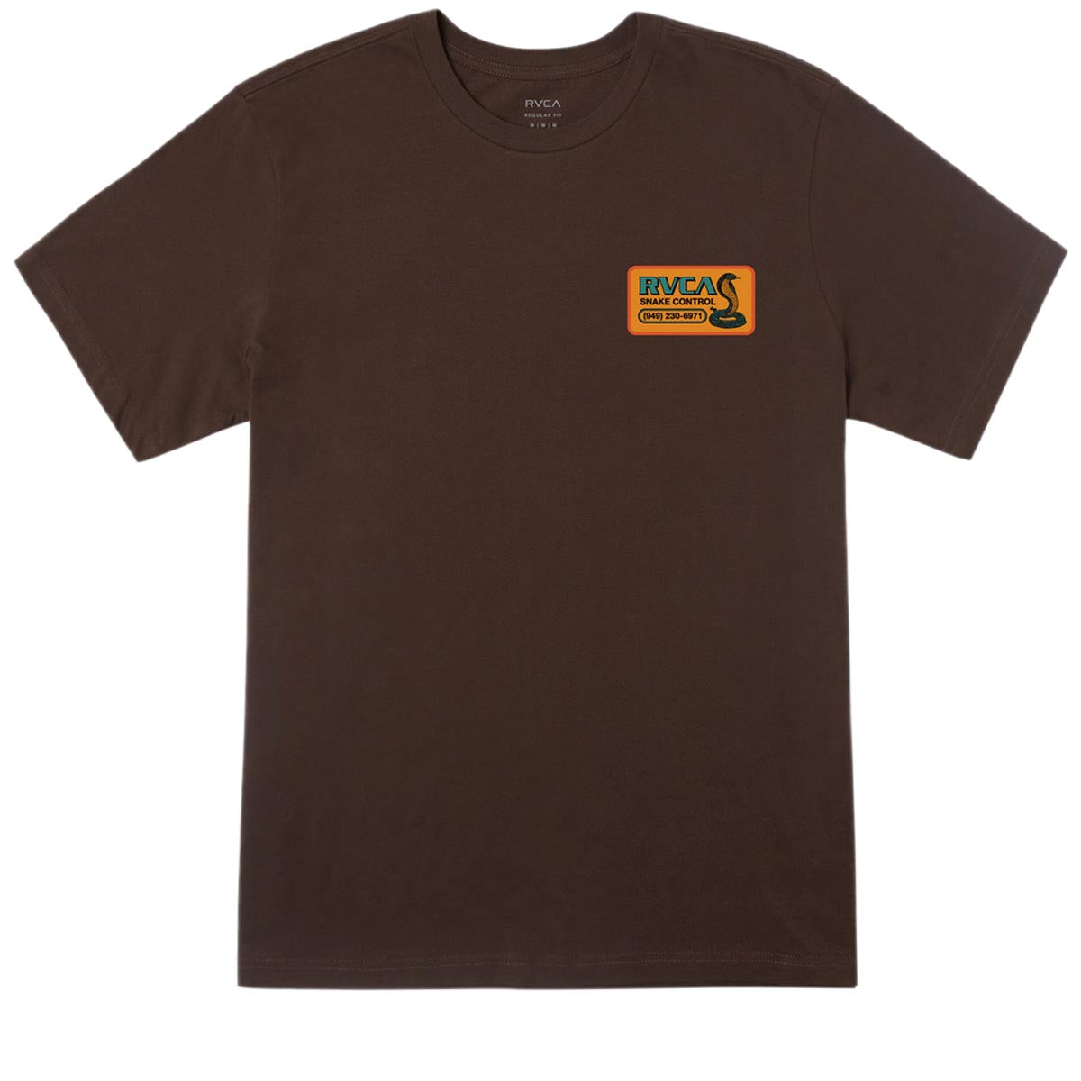 RVCA Snake Control T-Shirt - Chocolate image 2