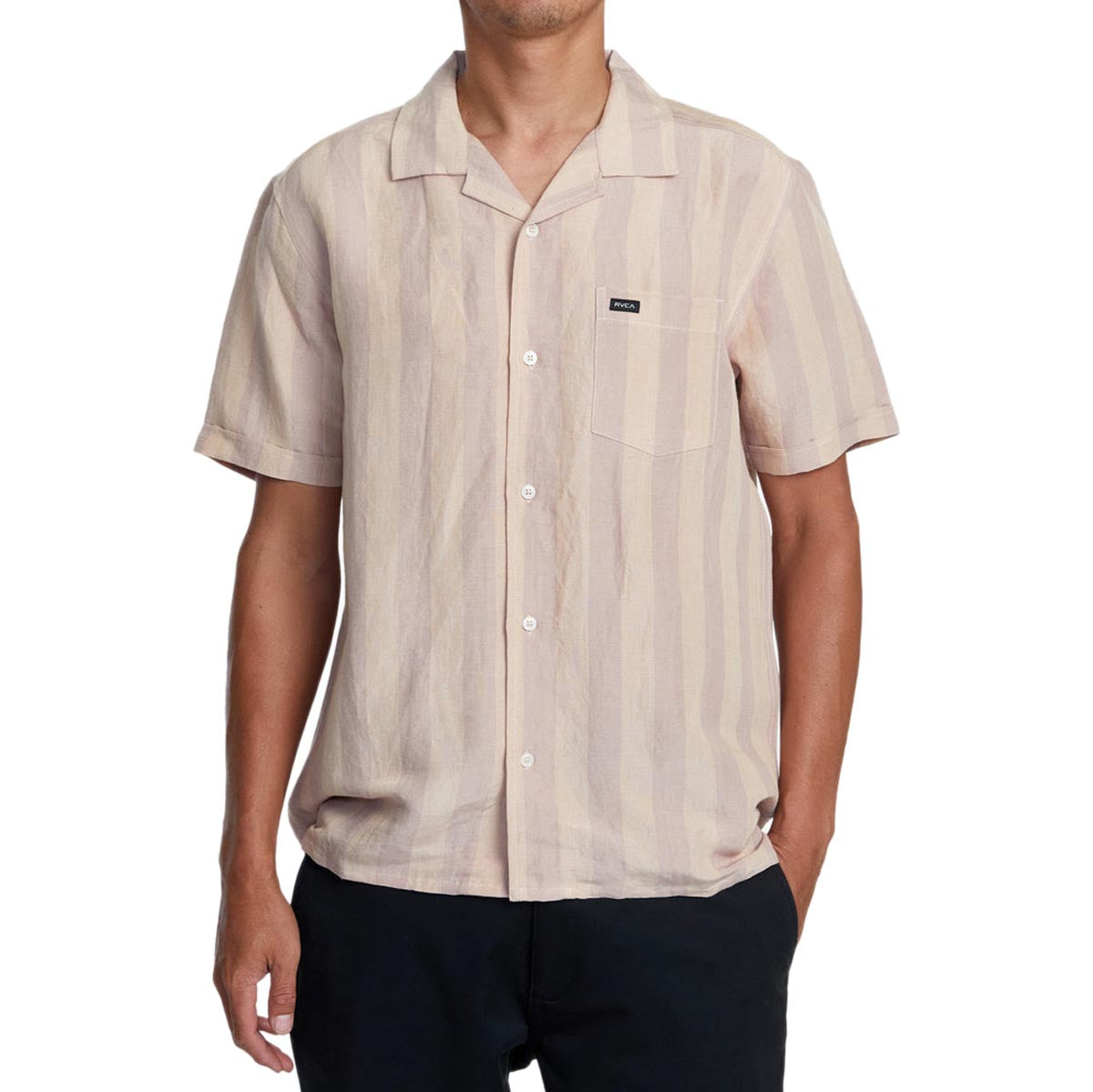 RVCA Love Stripe Shirt - Pale Mauve image 1