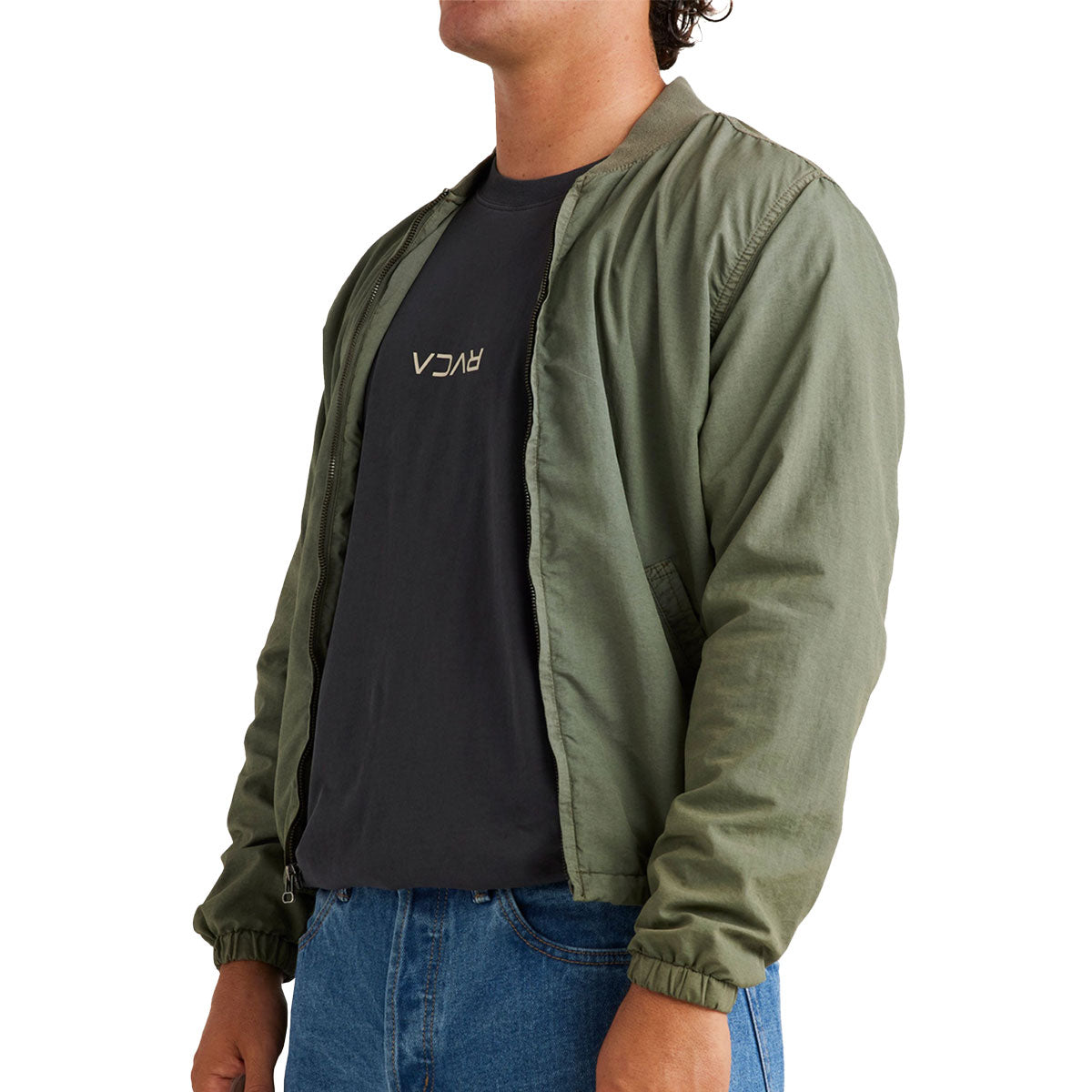 RVCA Vacancy Bomber Jacket - Sage Leaf image 3