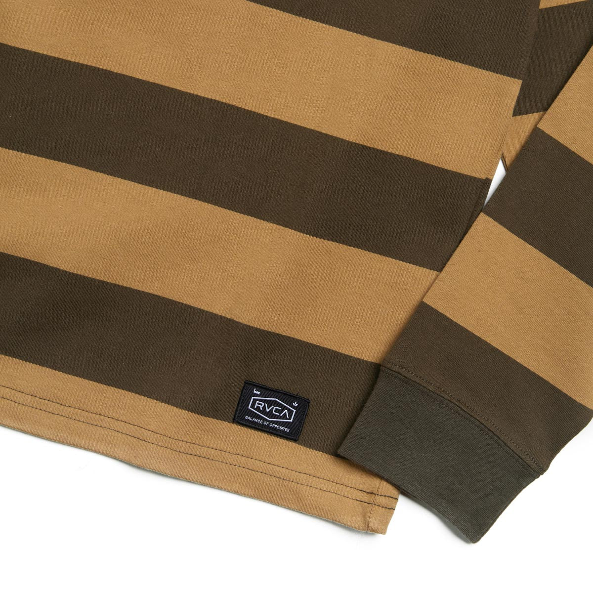 RVCA Chainmail Stripe Long Sleeve T-Shirt - Camel image 3