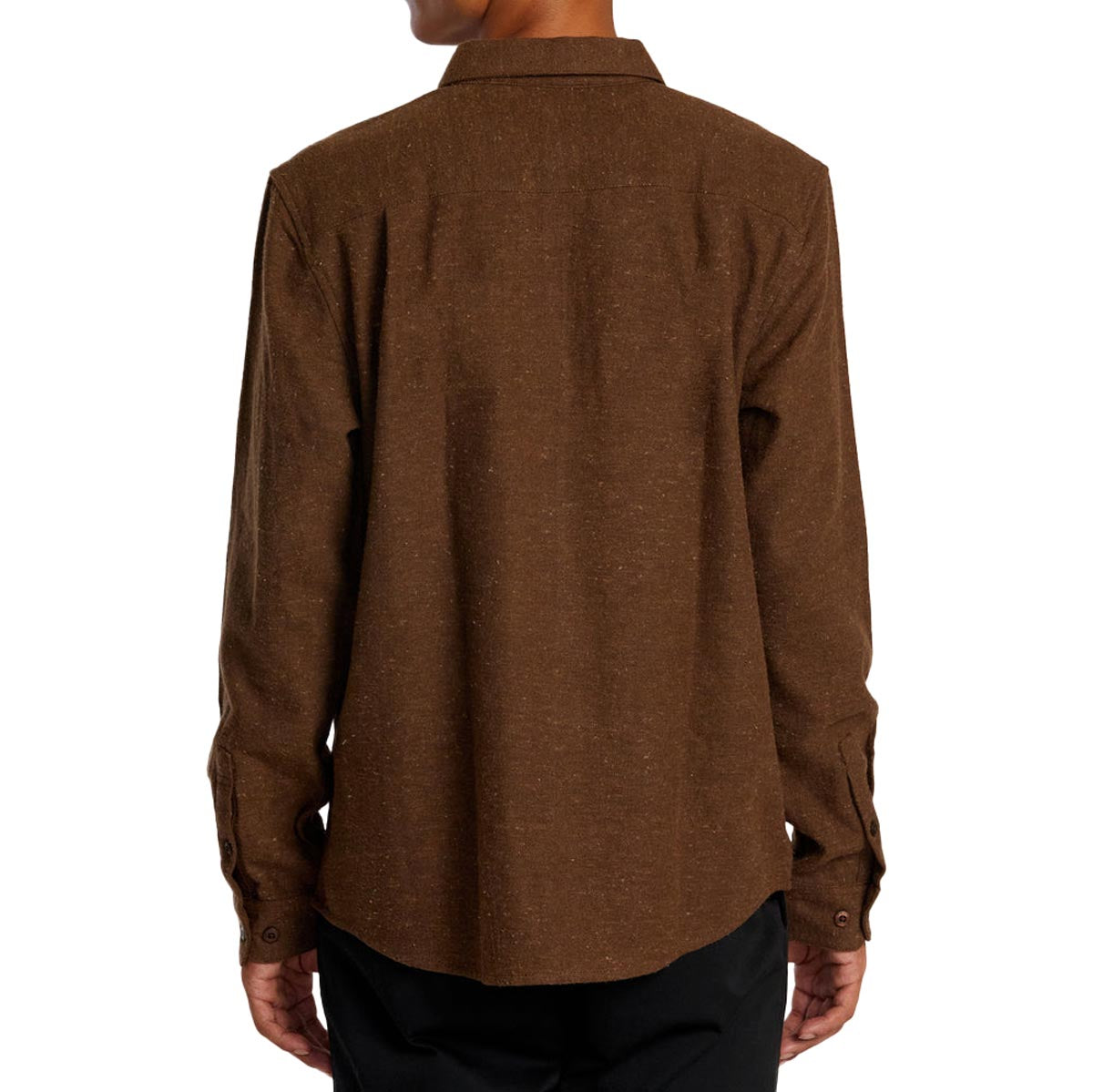 RVCA Harvest Neps Flannel Long Sleeve Shirt - Bombay Brown image 2