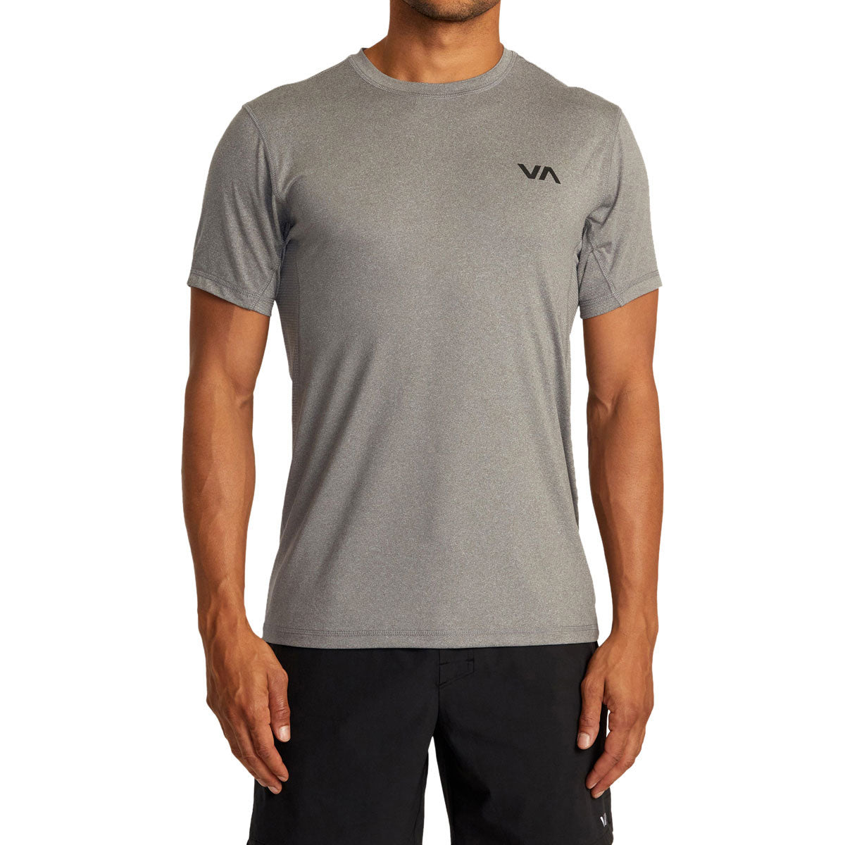 RVCA Sport Vent Sleeve T-Shirt - Heather Grey image 1
