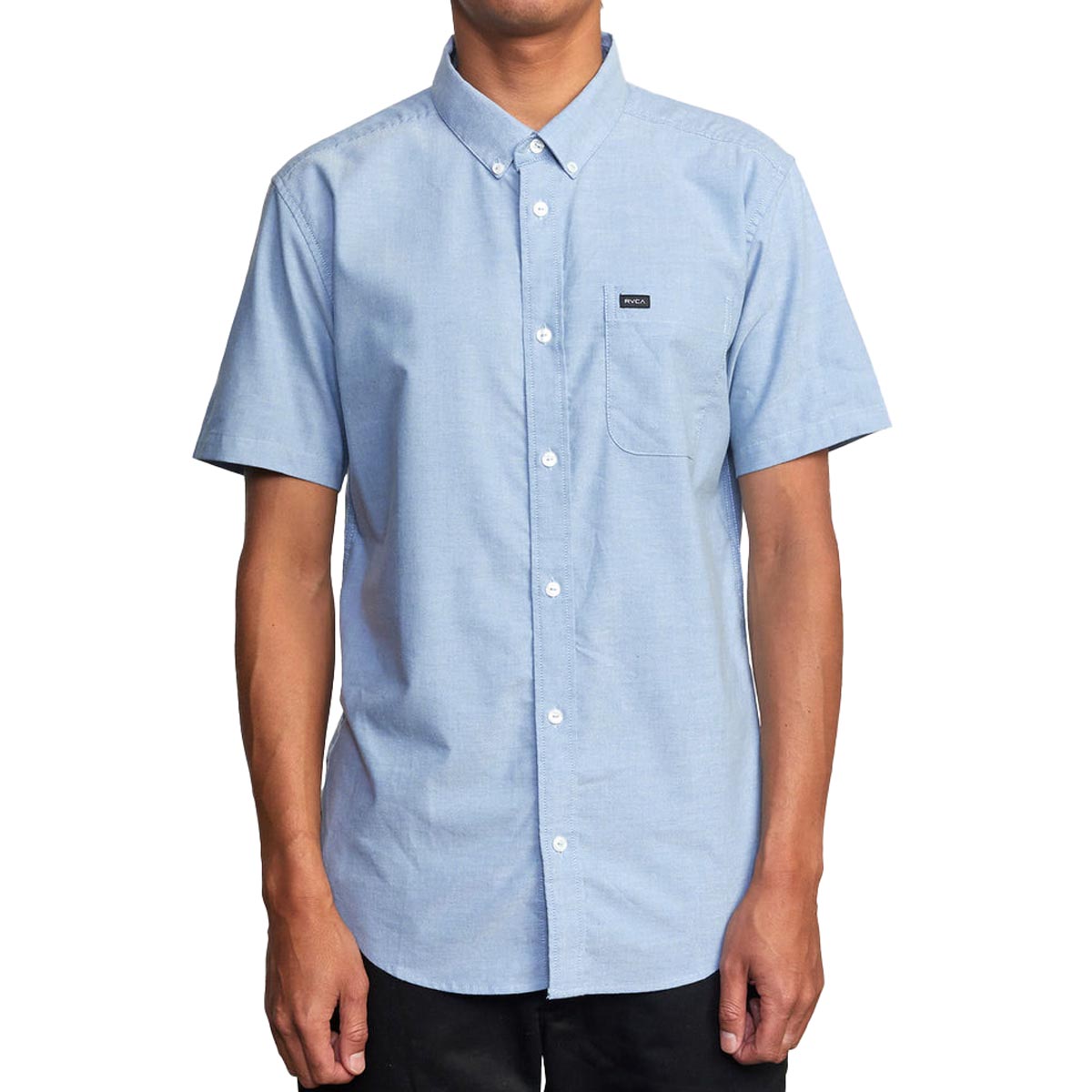 RVCA Thatll Do Stretch Shirt - Oxford Blue 2 image 1