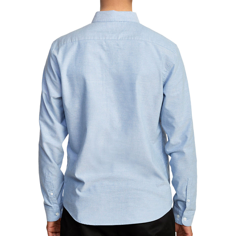 RVCA Thatll Do Stretch Long Sleeve Woven Shirt - Oxford Blue