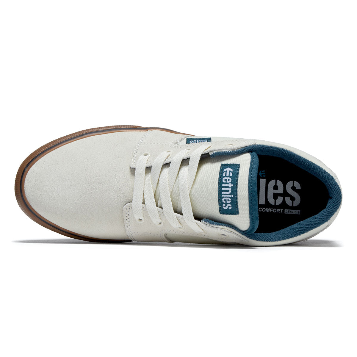 Etnies Barge Ls Shoes - White/Blue/Gum image 3