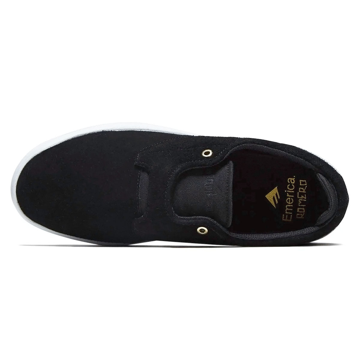 Emerica Romero Skater Shoes - Black/White/Gold image 3