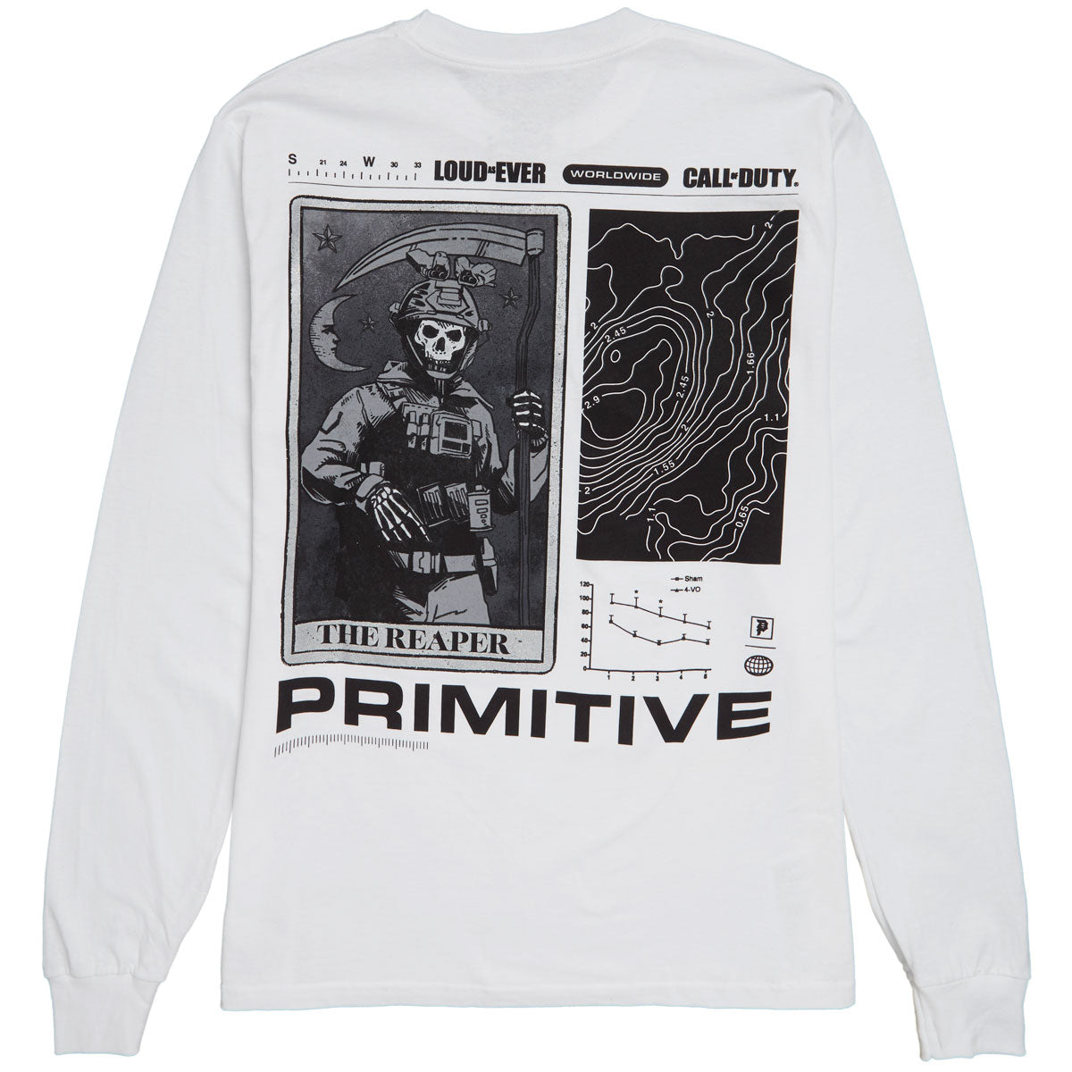 Primitive x Call Of Duty Tactics Long Sleeve T-Shirt - White image 1