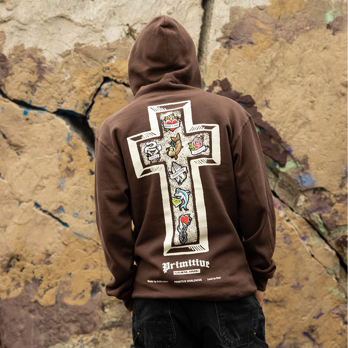 Primitive x Sublime Memory Hoodie - Brown image 3