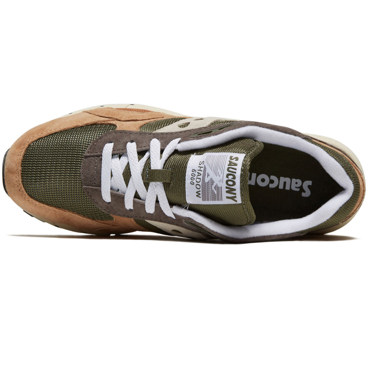 Saucony Shadow 6000 Shoes - Green/Brown image 3
