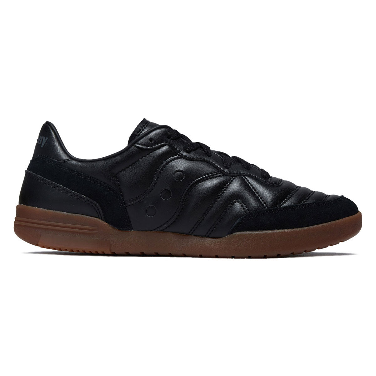 Saucony 586i Leather Shoes - Black/Gum image 1