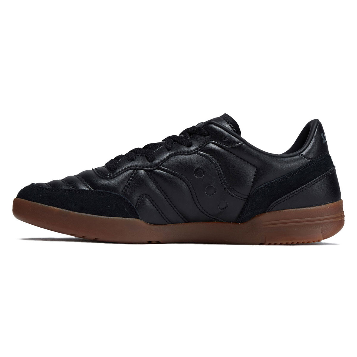 Saucony 586i Leather Shoes - Black/Gum image 2