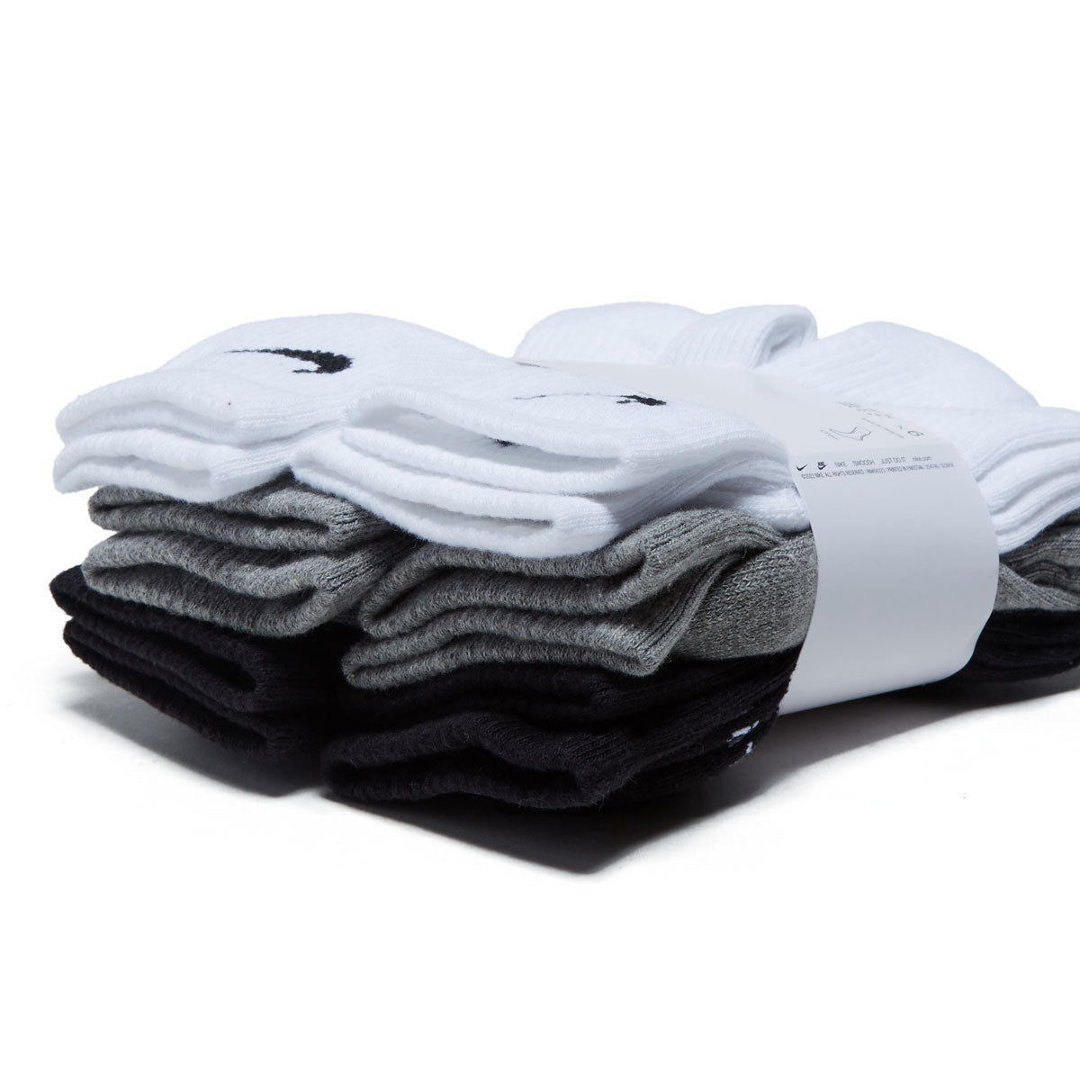 Nike Everyday Plus Cushioned 6 Pack Of Socks - Black/White/Grey image 3