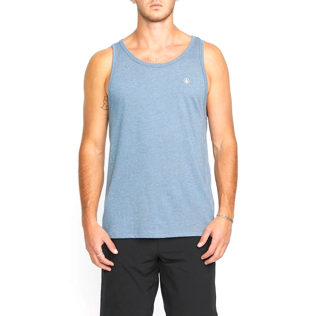 Volcom Solid Heather Tank Top - Stormy Blue 2025 image 2