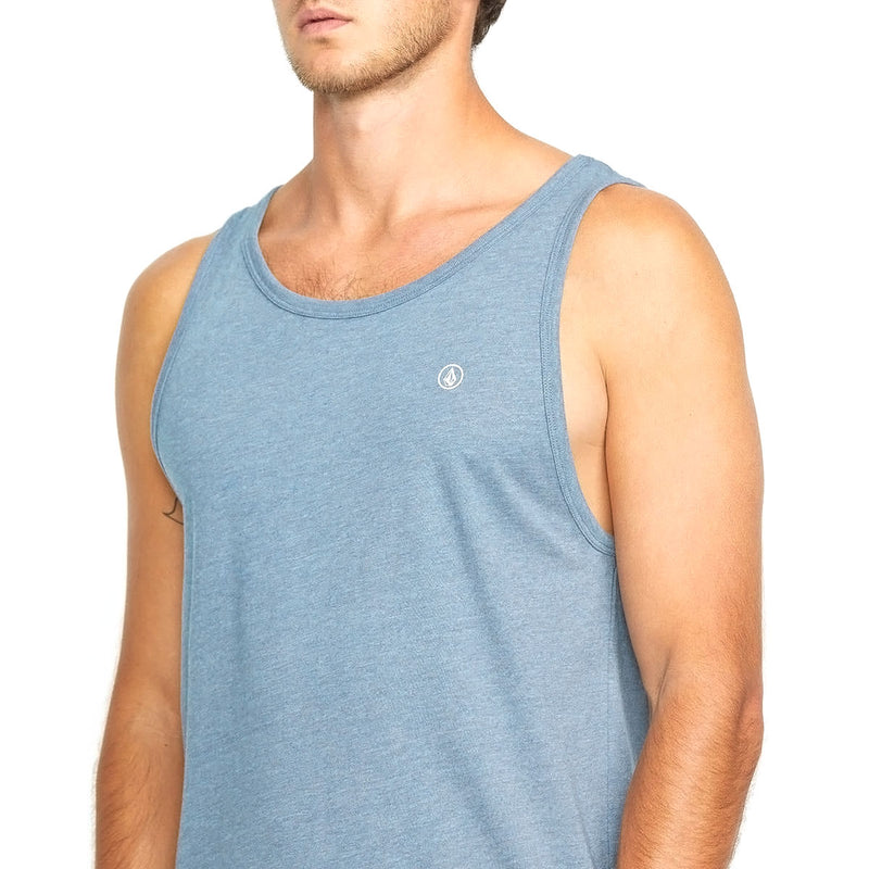 Volcom Solid Heather Tank Top - Stormy Blue 2025