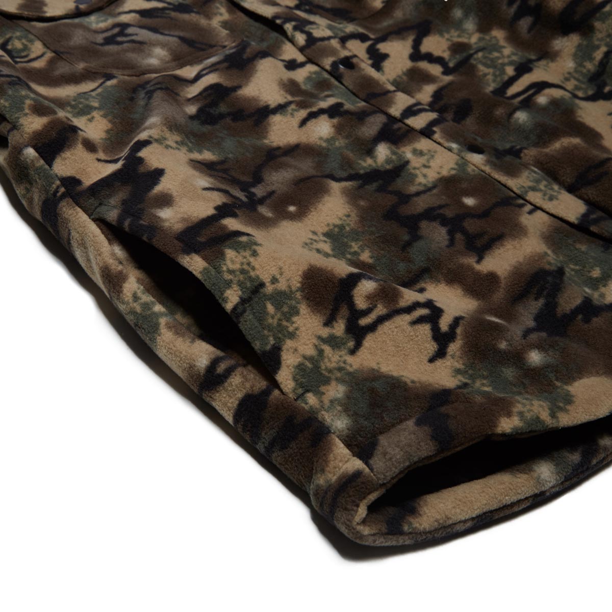 Volcom Bowered Fleece Long Sleeve Jacket - Dark Khaki image 5