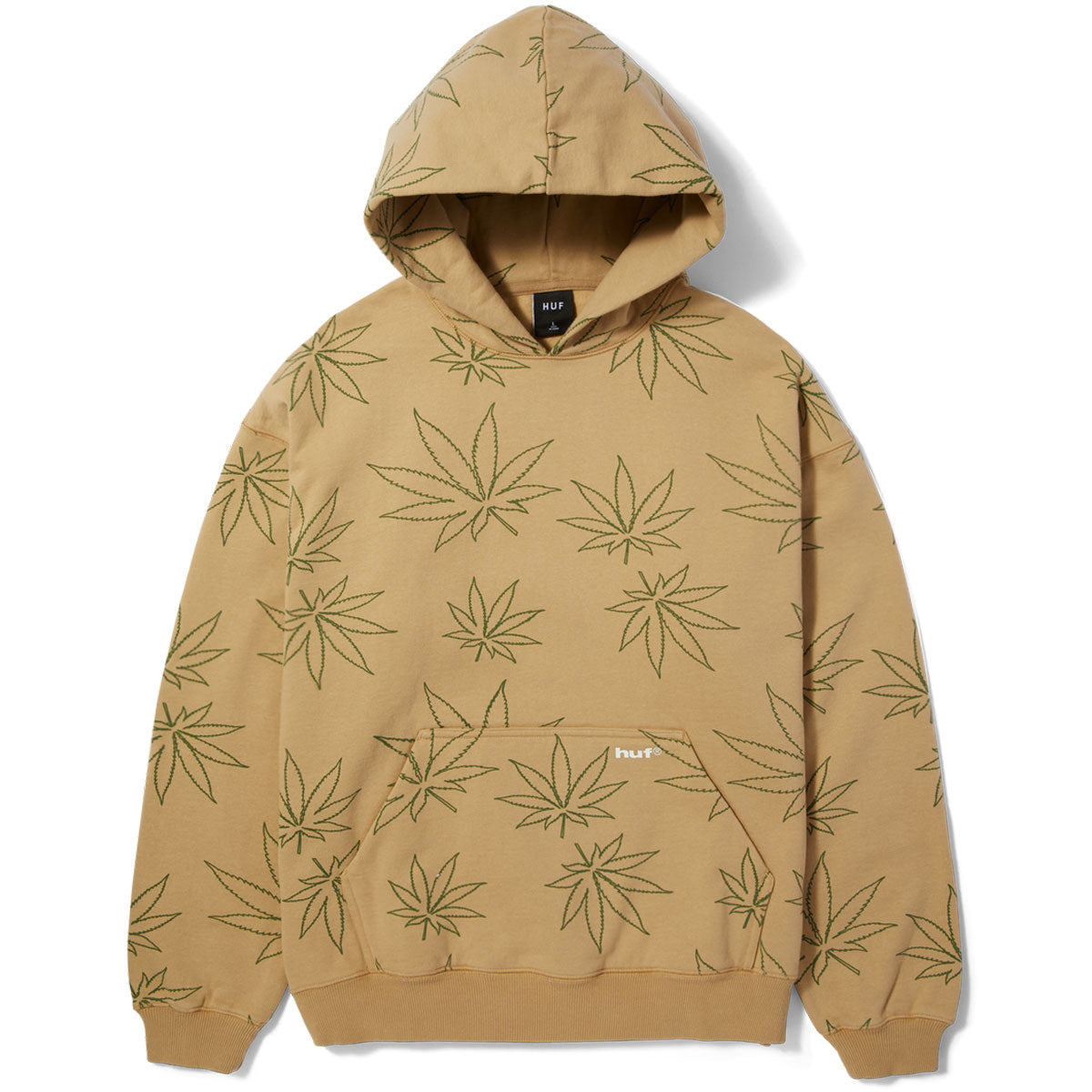 HUF Plantlife Fleece Hoodie - Oatmeal image 1