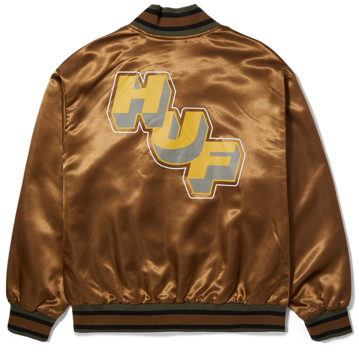 HUF Galactic Stack Baseball Jacket - Camel image 2