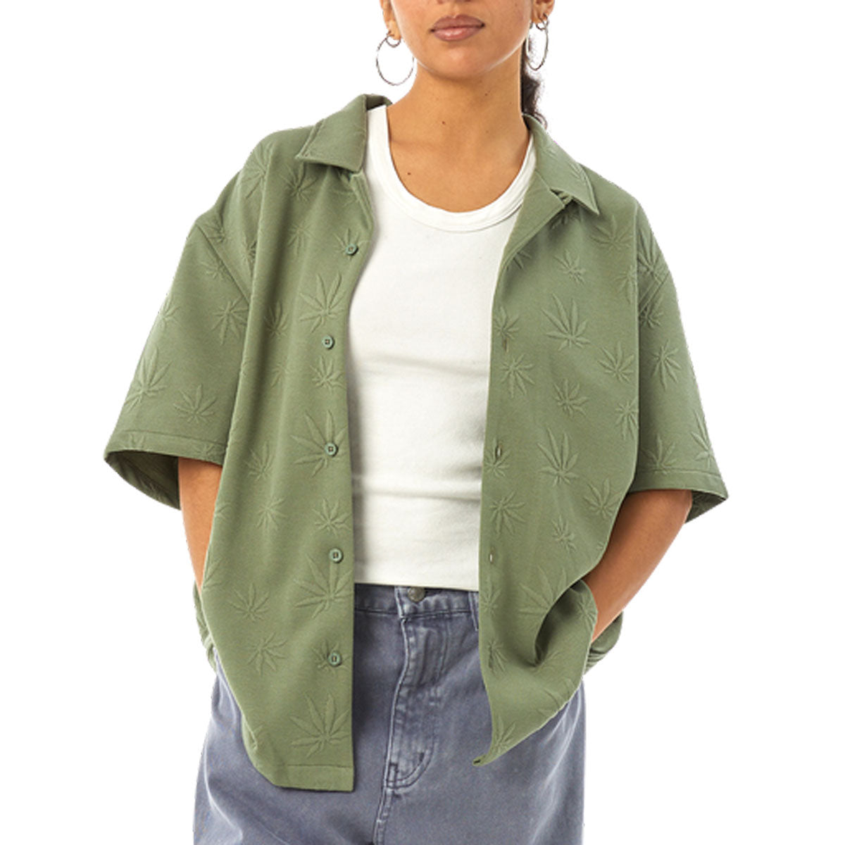 HUF Plantlife Jacquard Shirt - Moss image 5