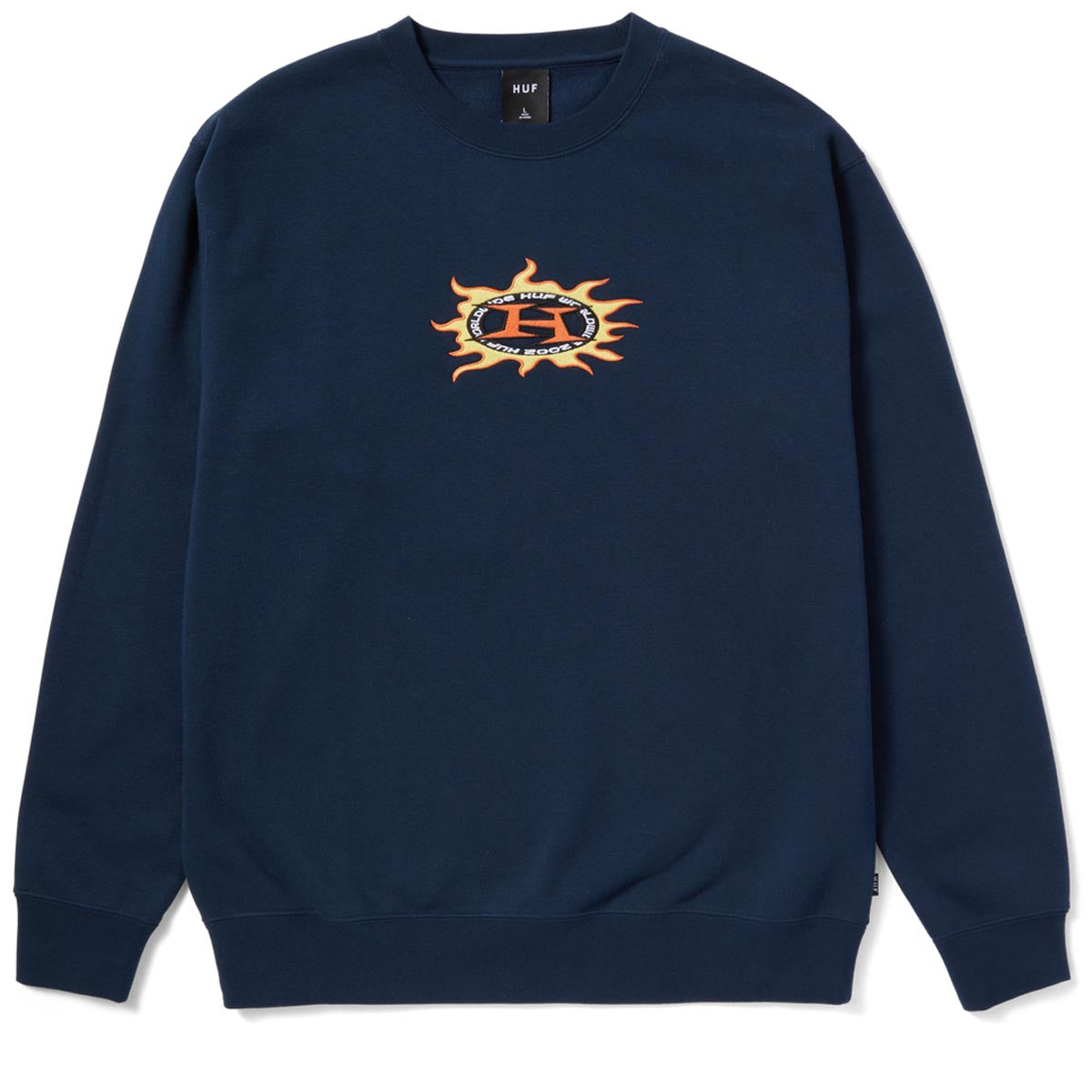 HUF Fire Crewneck Sweatshirt - Navy image 1