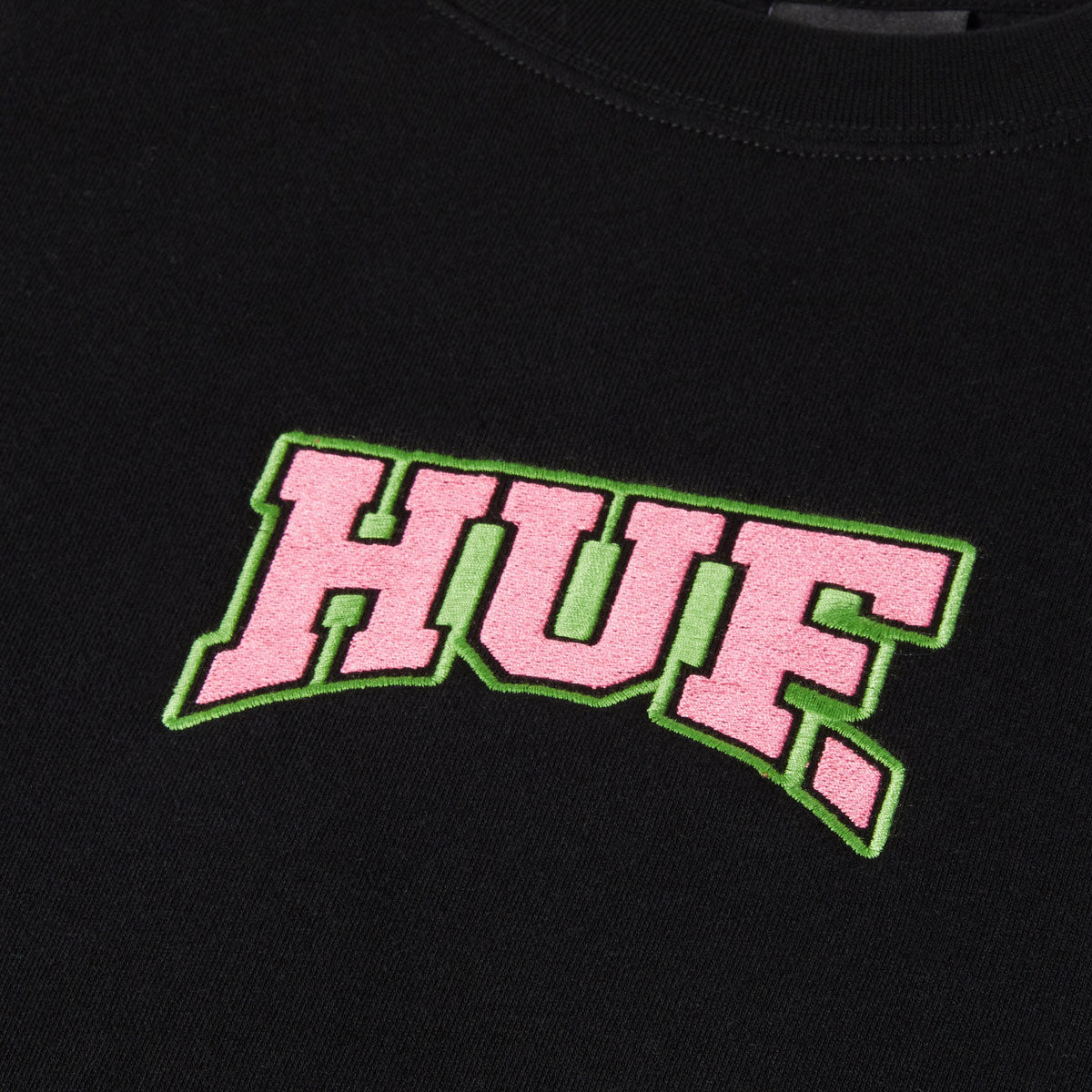 HUF Home Team Crewneck Sweatshirt - Black image 2