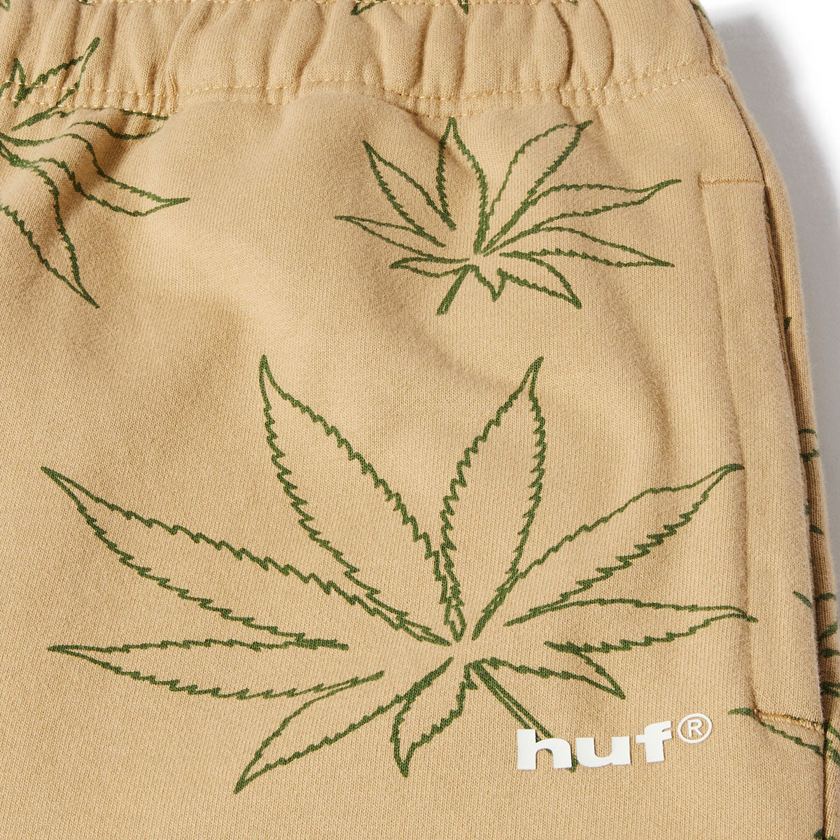 HUF Plantlife Fleece Pants - Oatmeal image 3