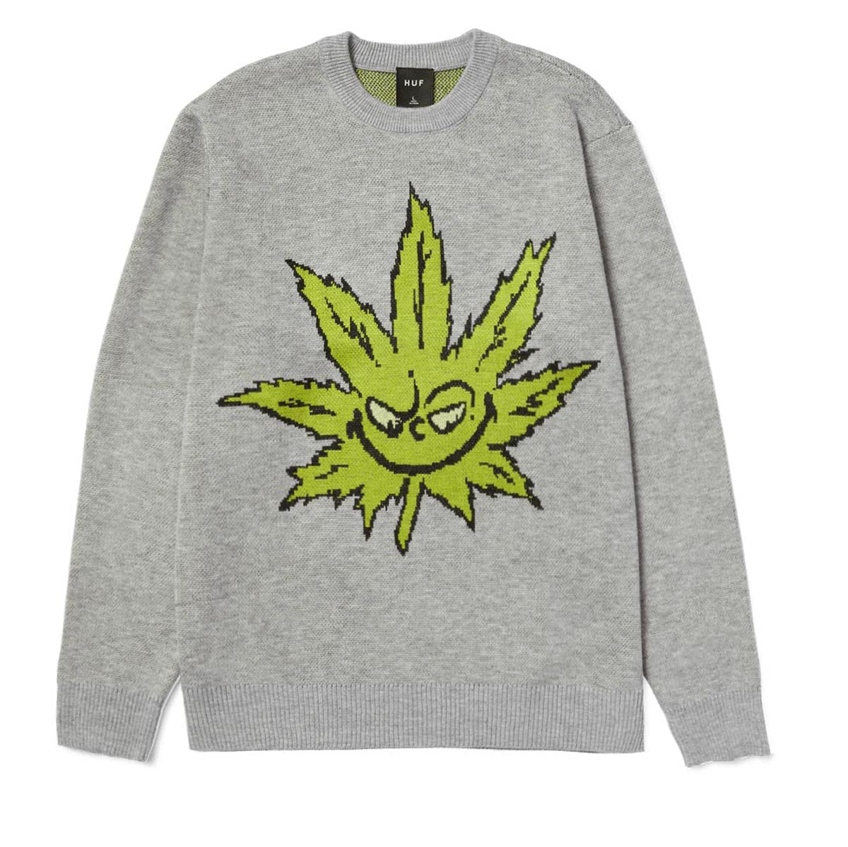 HUF Greench Buddy Crewneck Sweater - Heather Grey, – CCS