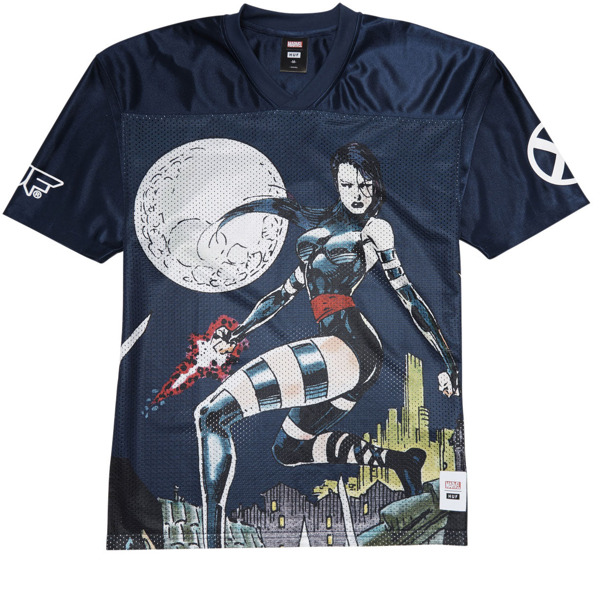 Huf x X-Men Psylocke Football Jersey - Navy image 1