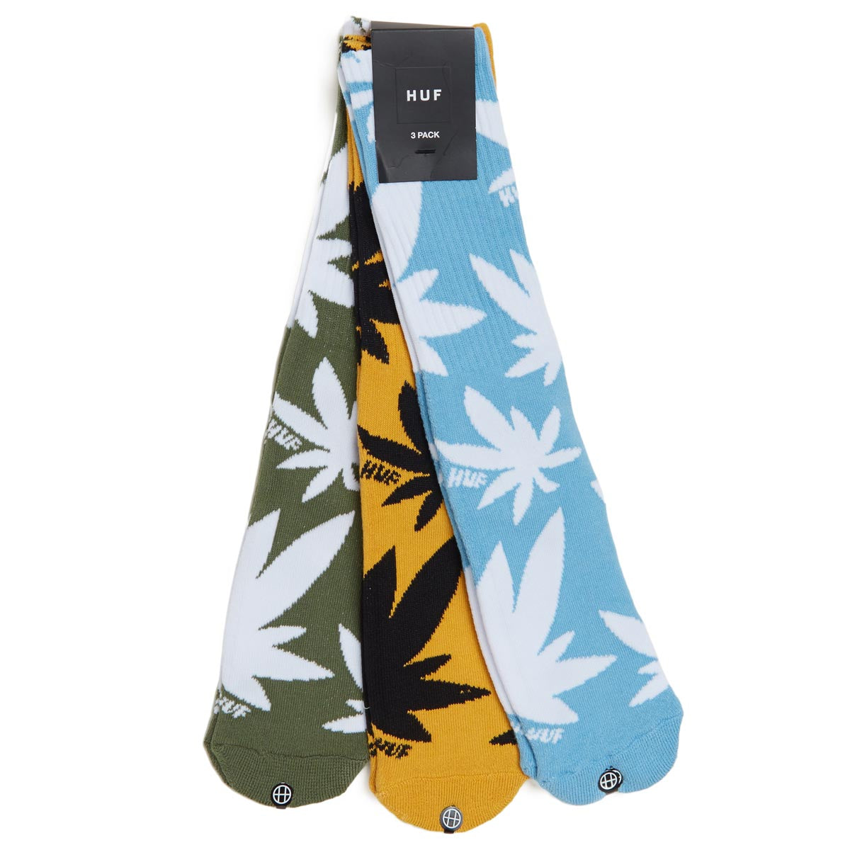 HUF Abstract 3 Pack of Socks - Blue/Yellow/Green image 2
