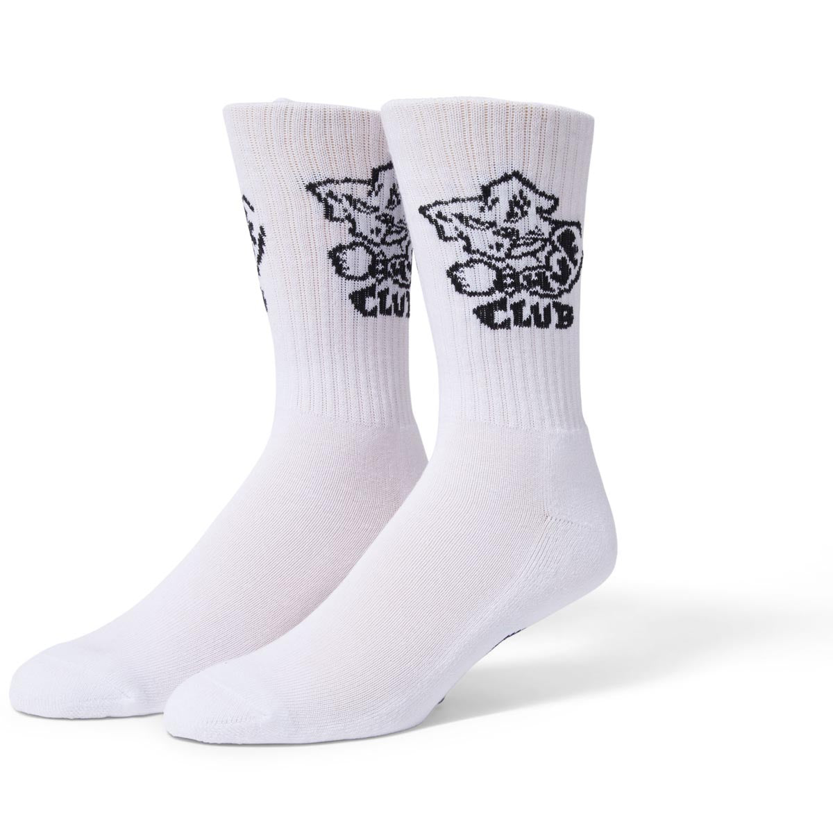 HUF Club Crew Socks - White image 1