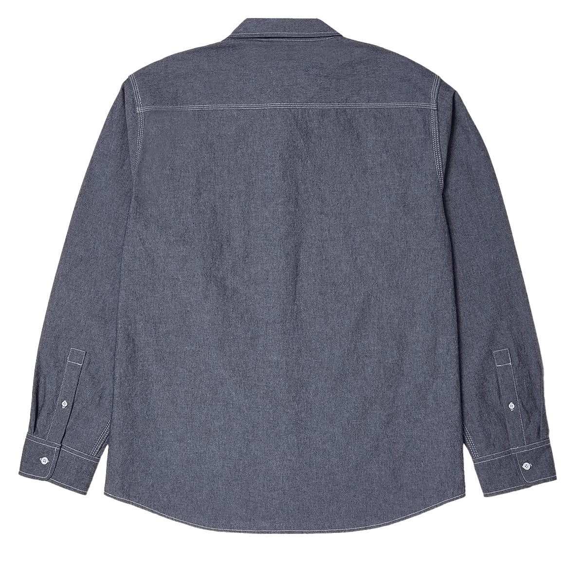 HUF Total Eclipse Chambray Long Sleeve Shirt - Black image 4