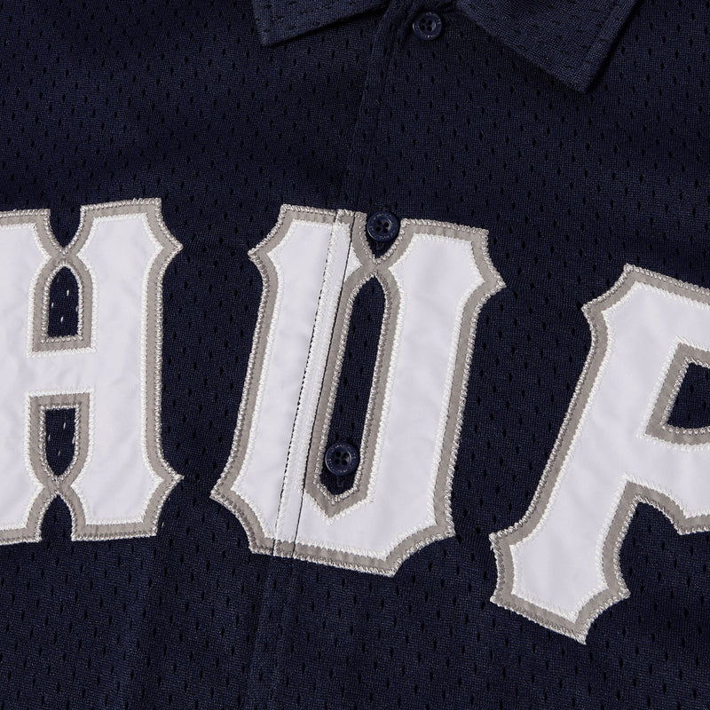 HUF Arch Mesh Button Up Shirt - Navy