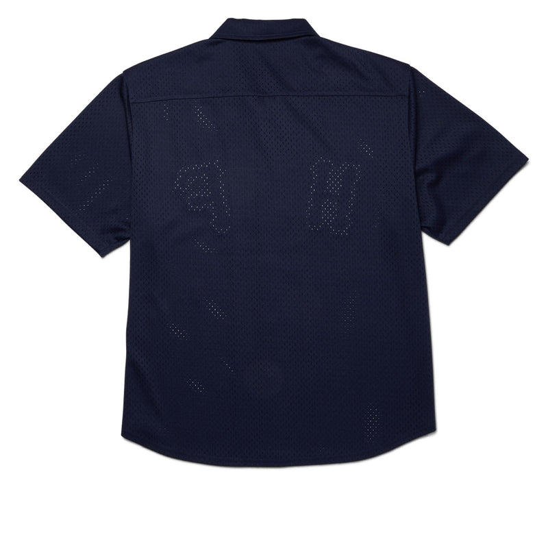HUF Arch Mesh Button Up Shirt - Navy