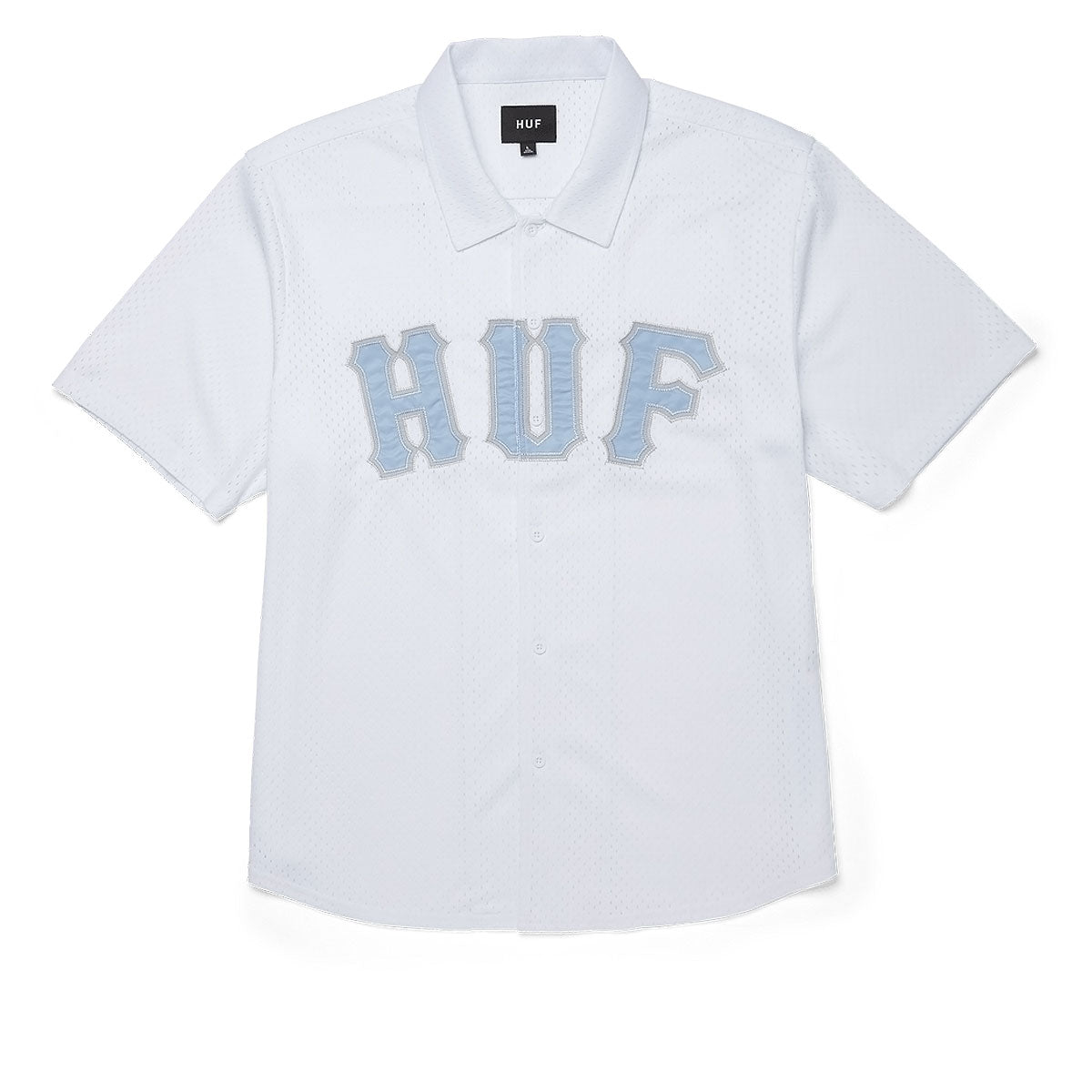 HUF Arch Mesh Button Up Shirt - White image 2