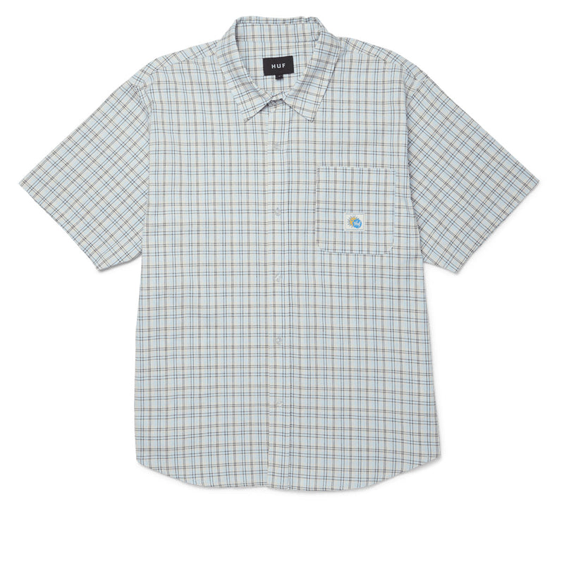 HUF Total Eclipse Plaid Shirt - Light Blue