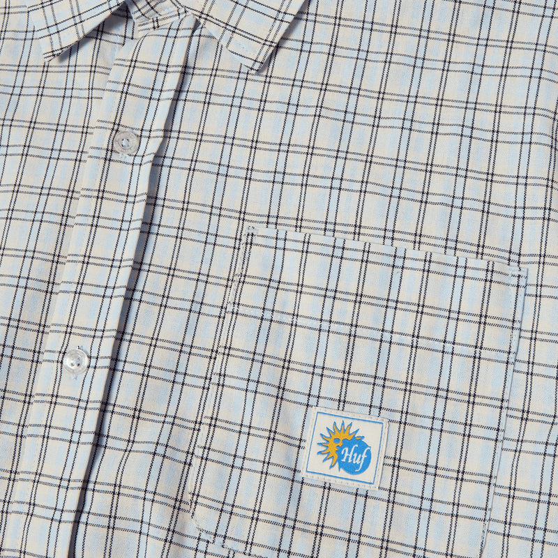 HUF Total Eclipse Plaid Shirt - Light Blue